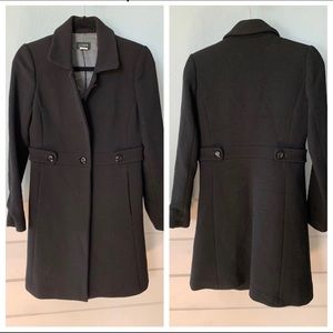 J Crew Lady Day Coat Long Black Wool